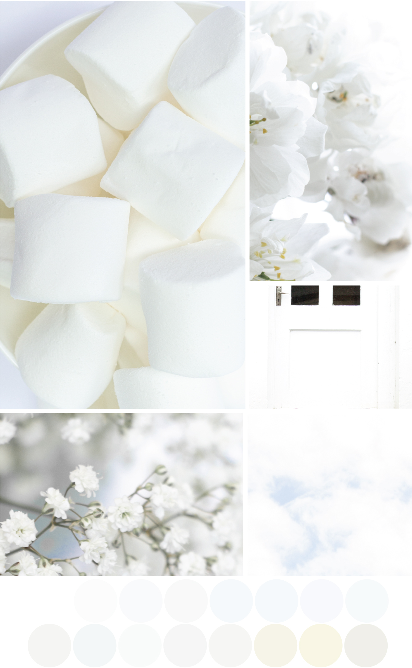 Farbkombinationen mit Weiß - Weißschattierungen - Tweed & Greet