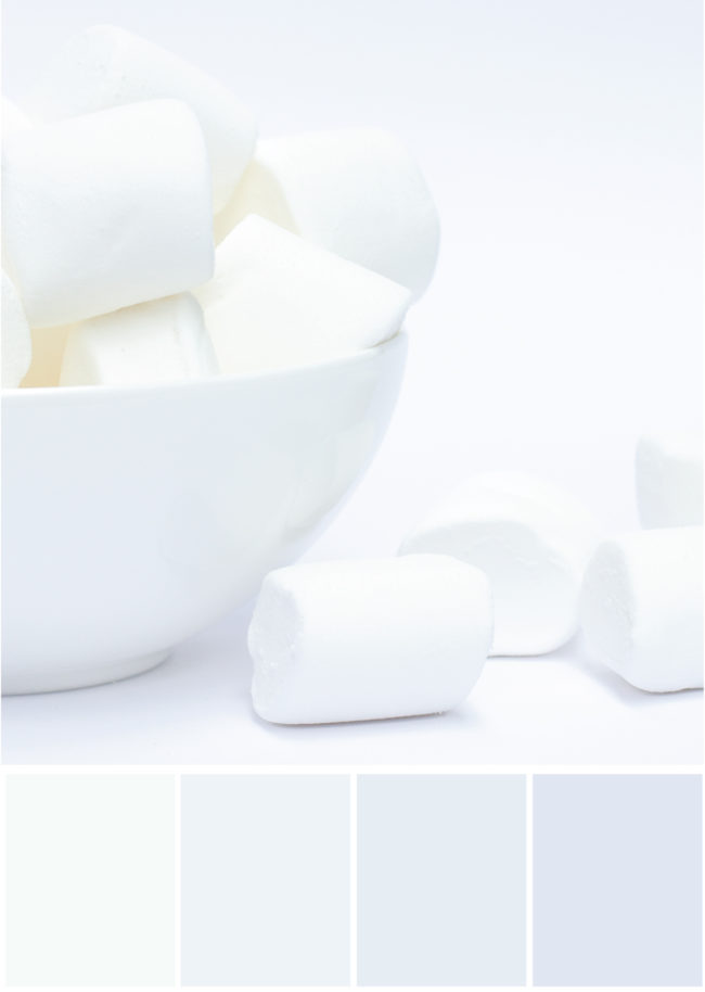 Farbpalette Weißtöne - Marshmallows - Tweed & Greet