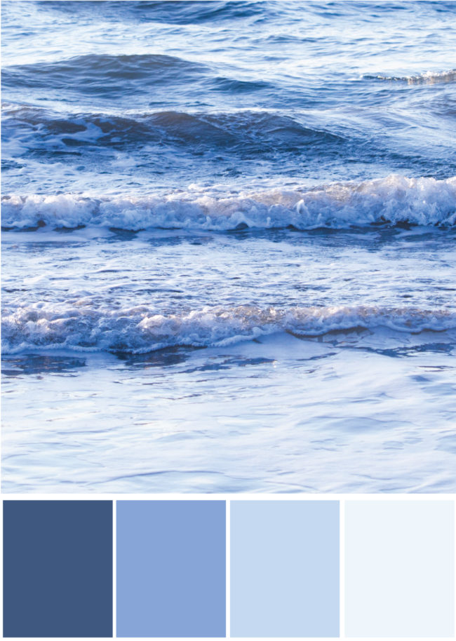 Farbpalette Farbkombination- Blautöne - Tweed & Greet