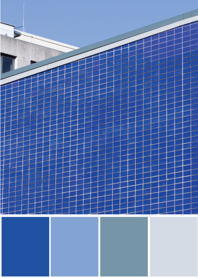 Farbpalette Farbkombination- Blau Grau - Tweed & Greet