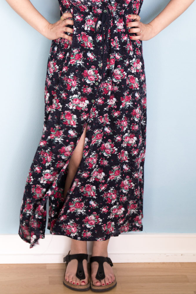 Schnittmuster Maxikleid nähen - Sommerkleid lang mit Blumenmuster - Reeta named Clothing - Tweed & Greet
