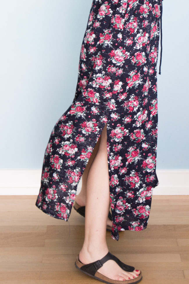 Schnittmuster Maxikleid nähen - Sommerkleid lang mit Blumenmuster - Reeta named Clothing - Tweed & Greet
