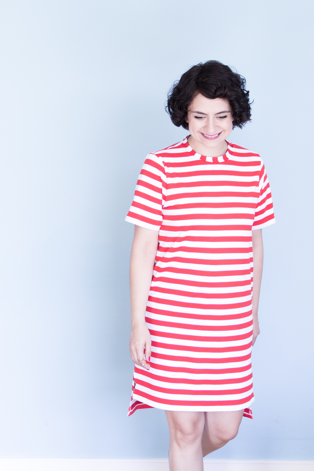 Rot-Weißes Ringelkleid nach dem Schnittmuster Jane vom Seamwork Magazine - Tweed & Greet