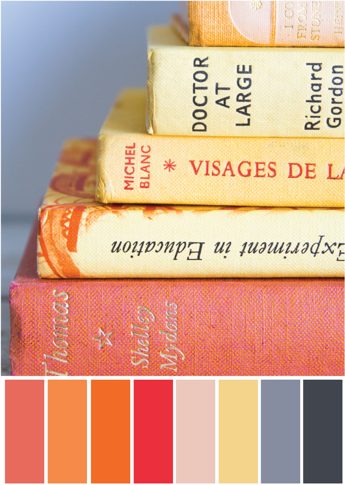 Orange Farbpalette Bücher - Tweed & Greet
