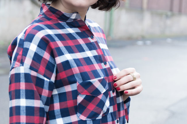 Schnittmuster für Blusenkleid nähen - DIY Blusenkleid aus Flanell - Closet Case Patterns - Kalle Shirtdress - Tweed & Greet